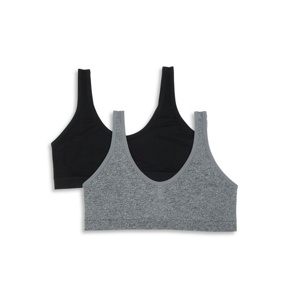 (A4) Hanes Girls Seamless Cozy Pullover Bra - Pack of 2, NWT - Picture 1 of 9